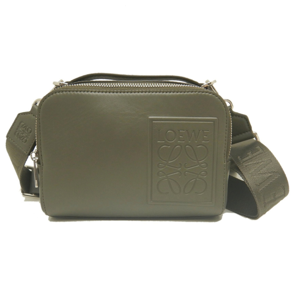 LOEWE Crossbody Camera Bag Mini Satin Calf C565R41X04 Messenger Khaki Men's 2...
